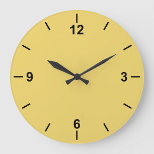 Couleur tendance Soft Jaune Grande horloge murale