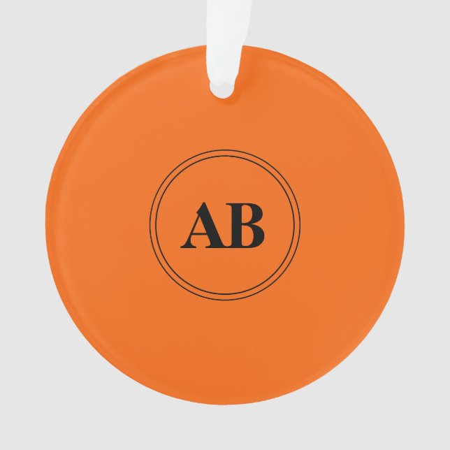 Couleur unie orange kaki avec monogramme (devant)