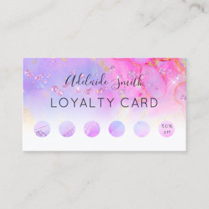 couleur violet de la carte de fidélité