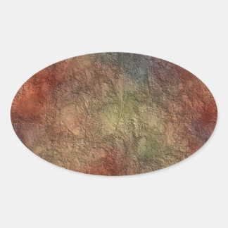 Couleurs Abstraites de la Terre Stickers ovale