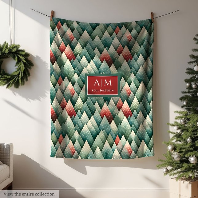 Couleurs Abstraites muettes couverture d'arbres de (Abstract muted colors Christmas trees blanket)
