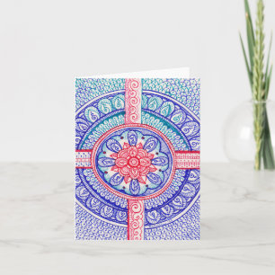 Couleurs Americana Damassé Mandala Indien Merci