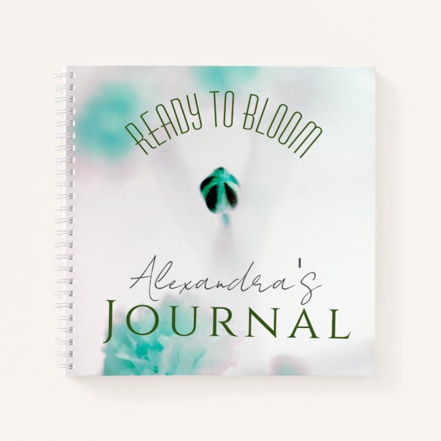 Couleurs apaisantes Floral Print Carnet spirale (Devant)