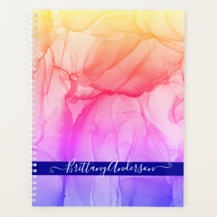 Couleurs arc-en-ciel Abstraites Alcool Encre Art