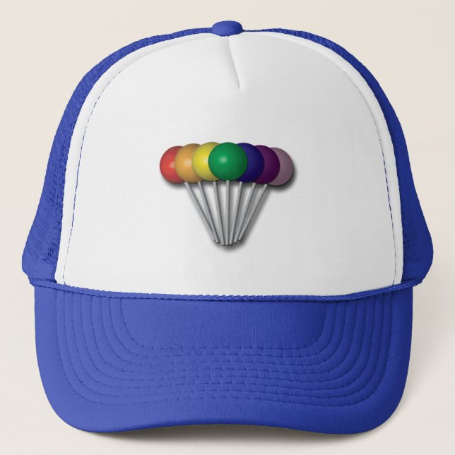 Couleurs arc-en-ciel Lollipop Casquette (Devant)