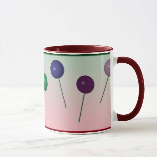 Couleurs arc-en-ciel Lollipop Mug (Droite)