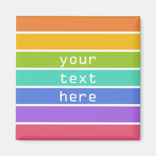 Couleurs arc-en-ciel magnets personnalisés