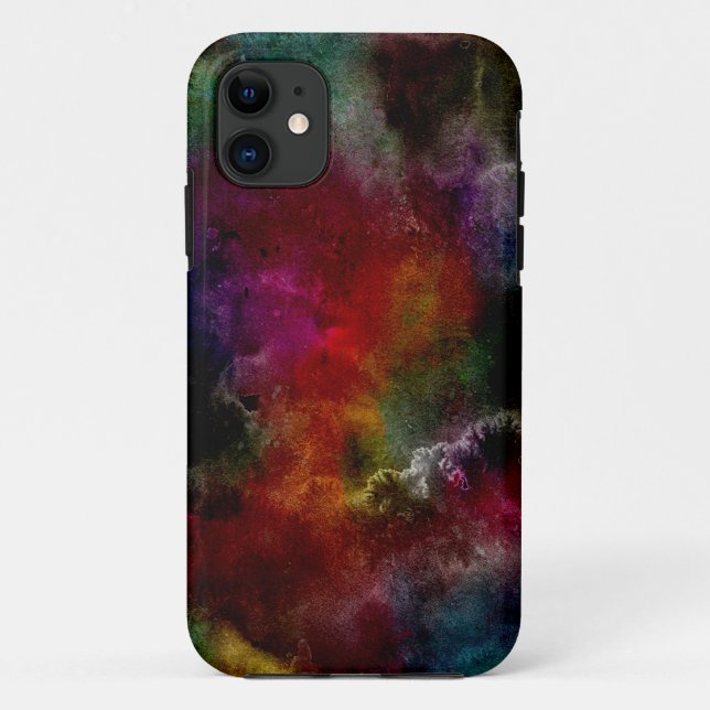 Couleurs arc-en-ciel uniques foncé coque iphone (Dos)