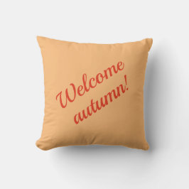 Couleurs automnales "Bienvenue automne!" Coussin d