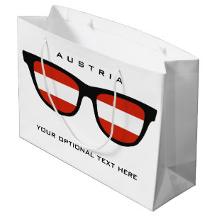 Couleurs autrichiennes personnalisées texte et sac