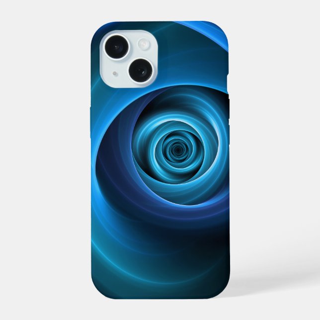 Couleurs bleu spirale 3D Art Abstrait fractal mode (Verso)