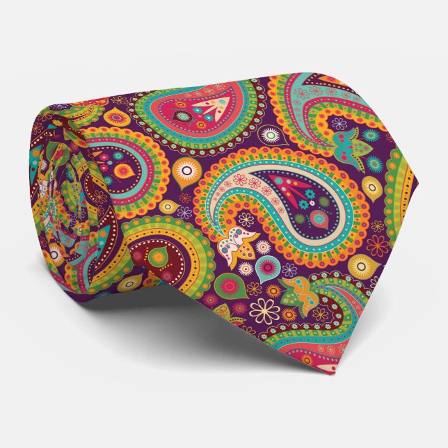Couleurs cool carrelage paisley motif cravate (Roulé)