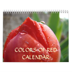 Couleurs de CALENDRIERS FLEURS ROUGES Arbres Flora