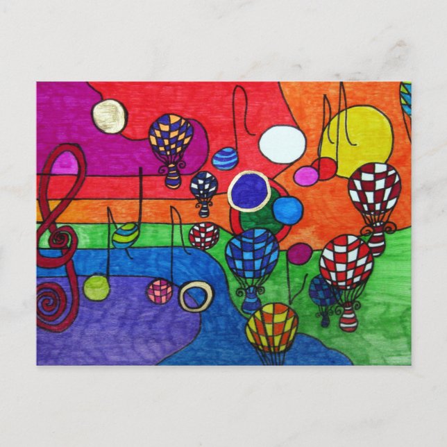 Couleurs de la carte postale de musique (Devant)