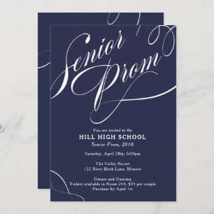 Couleurs de l'école Fancy Script Prom Invitation