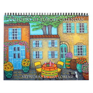 Couleurs de l'Europe Calendrier de 2 pages par Lis