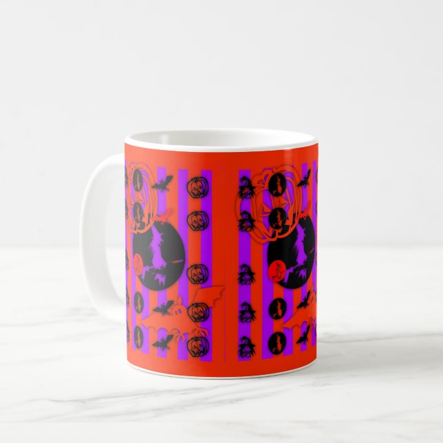 Couleurs de pop électrique Mug d'Halloween (Devant gauche)