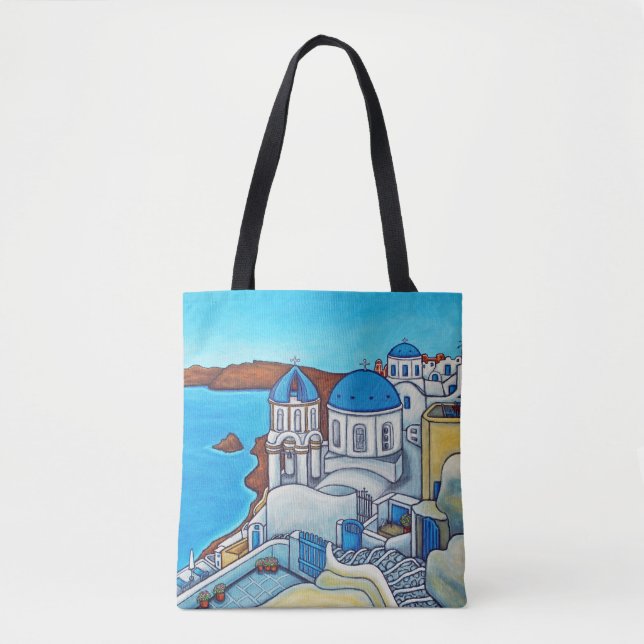 Couleurs de sac fourre-tout à épaule de Santorini (Devant)