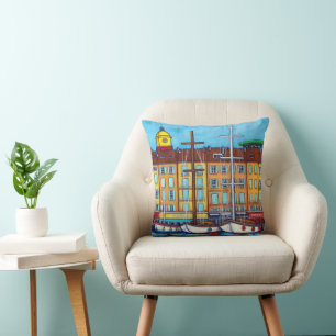 Couleurs de Saint-Tropez Coussin par Lisa Lorenz