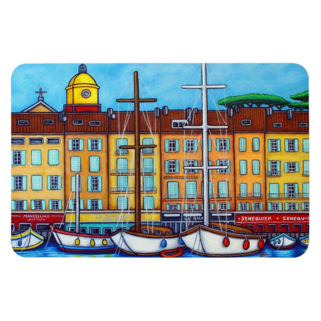 Couleurs de Saint-Tropez Magnet par Lisa Lorenz (Horizontal)