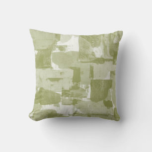 Couleurs de vert et blanc Coussin de la décoratio