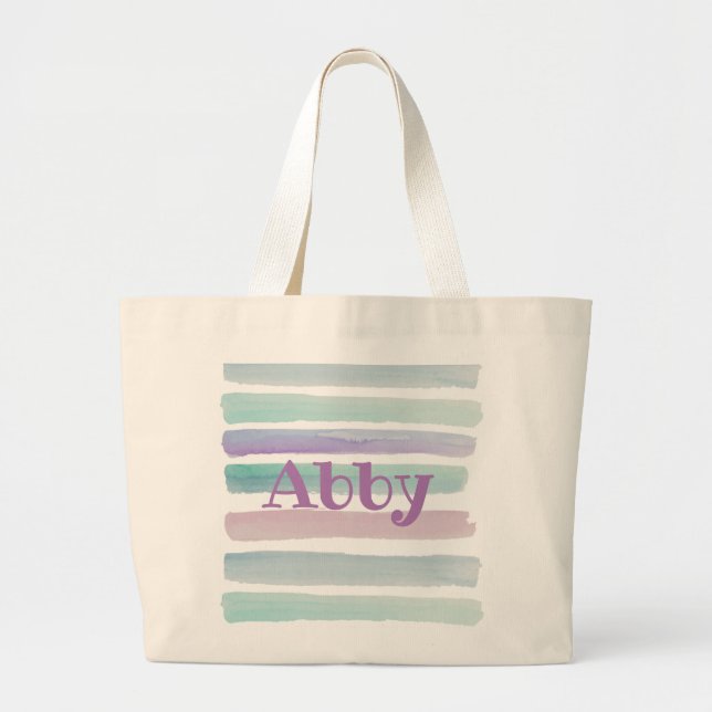 COULEURS D'EAU AVEC NOM grand sac fourre-tout (Devant)