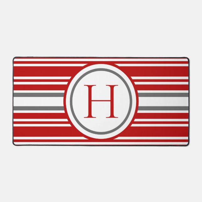 Couleurs d'équipe modernes rayées rouge blanc et g (Recto)