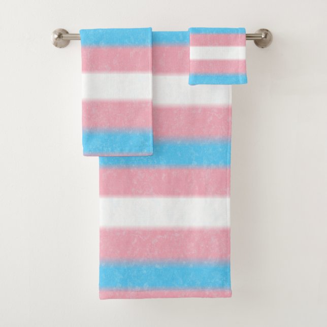 Couleurs du drapeau de la fierté transgenre à bord (En situation)