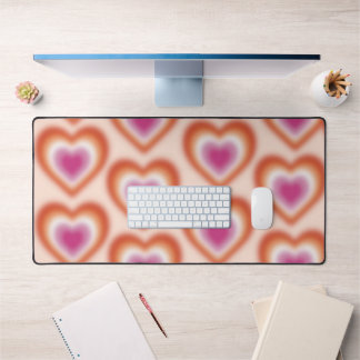 Couleurs du drapeau lesbien avec coeur flou