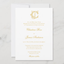 COULEURS ÉDITABLES CJ Monogram JC Logo Invitation