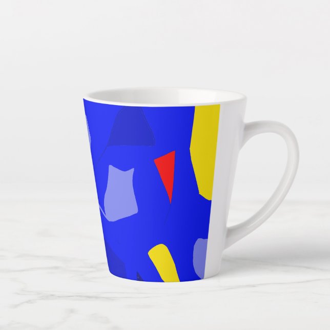 Couleurs électriques Latte Mug (Droite)
