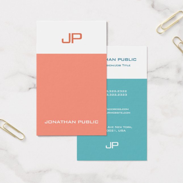 Couleurs élégantes Elite Design Moderne Monogramme (Bureau)