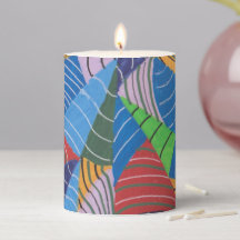 Couleurs été 3" x 4" Bougie de pilier