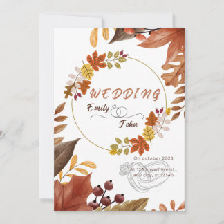 Couleurs minimalistes Automne Cartes Mariages