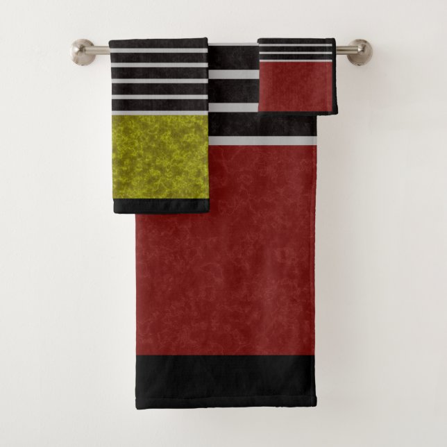couleurs modernes Abstraites rouge vert blanc noir (En situation)