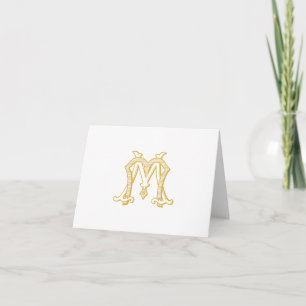 COULEURS MODIFIABLES MM Monogramme MM Carte pour n