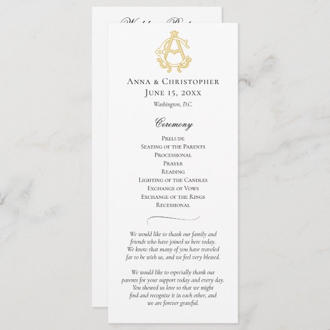 COULEURS MODIFIÉES Programme de monogramme CA (Devant / Derrière)