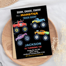 Couleurs Monster Truck Invitations Anniversaire Bl