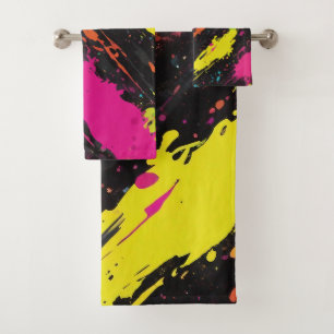 Couleurs néon Retro Paint Splatter