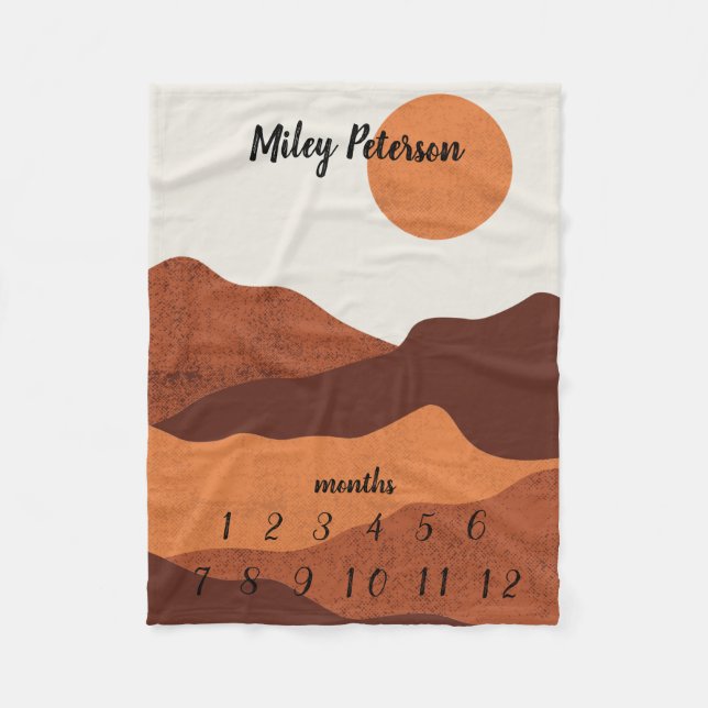 Couleurs neutres Jalon mensuel Couverture bébé (Devant)