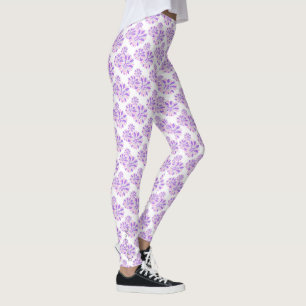 Couleurs pastel Joyeux Pétales violets Leggings