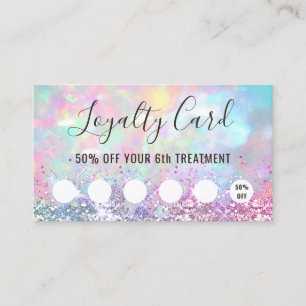 couleurs pastel parties scintillant opal carte de 