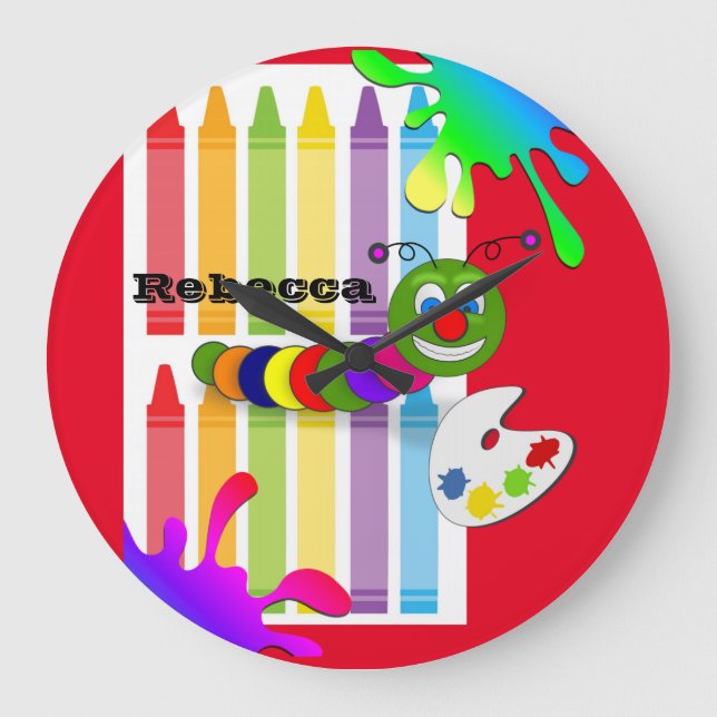 Couleurs Peinture ver Horloge (Recto)