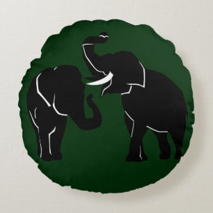 Couleurs personnalisées Eléphants Coussins ronds C