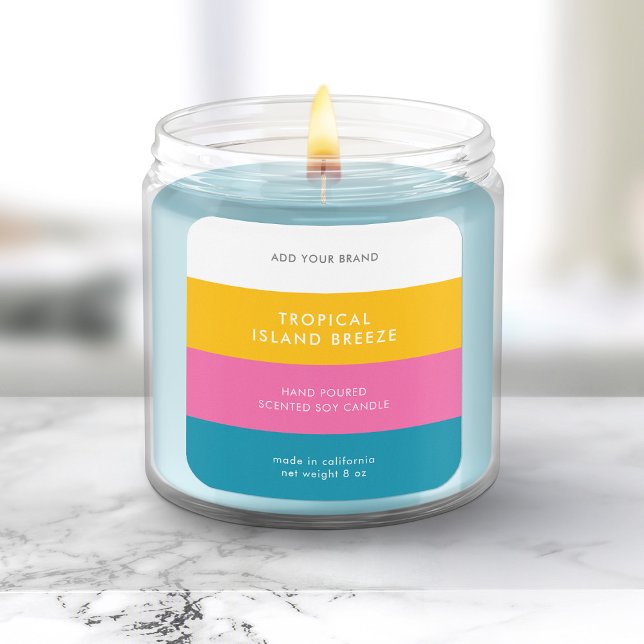 Couleurs personnalisées Étiquette de produit Bloc  (Créateur téléchargé)