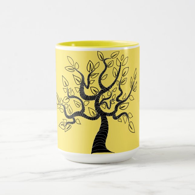 Couleurs personnalisées Mug avec Arbre de Vie Art (Centre)