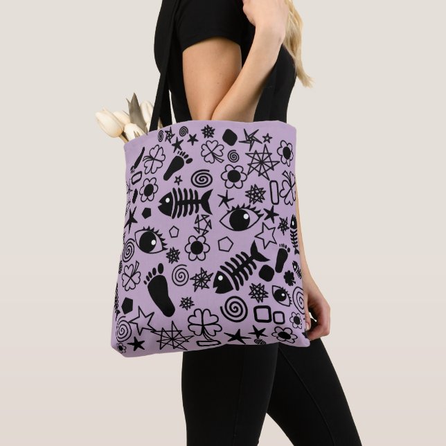 Couleurs personnalisées Sac fourre-tout Art modern (De près)
