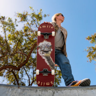 Couleurs Personnalisées Skateboard - Happy Ostrich