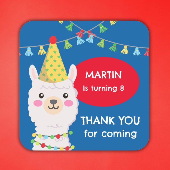 COULEURS PRIMAIRES CARRÉ STICKER LAMA CUMÉ (Créateur téléchargé)