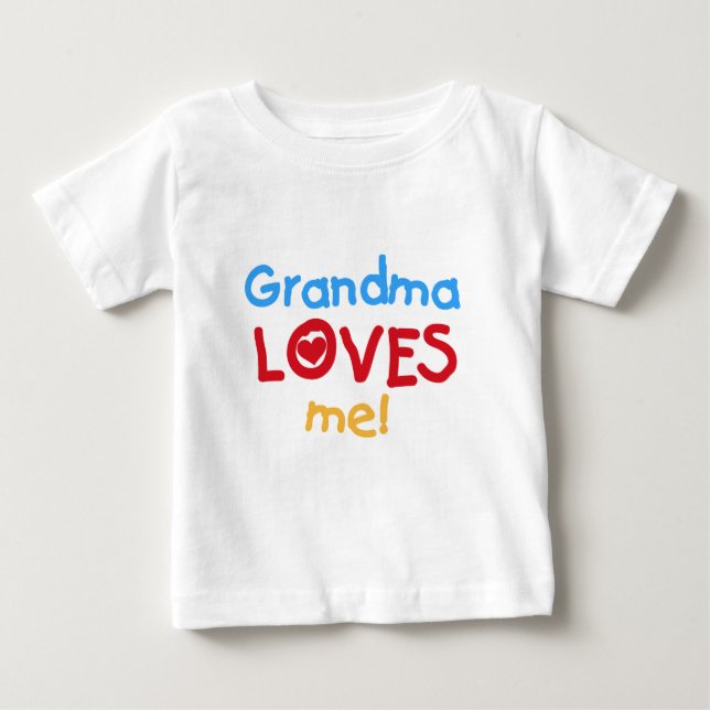 Couleurs primaires Grand-mère m'aime T-shirts (Devant)
